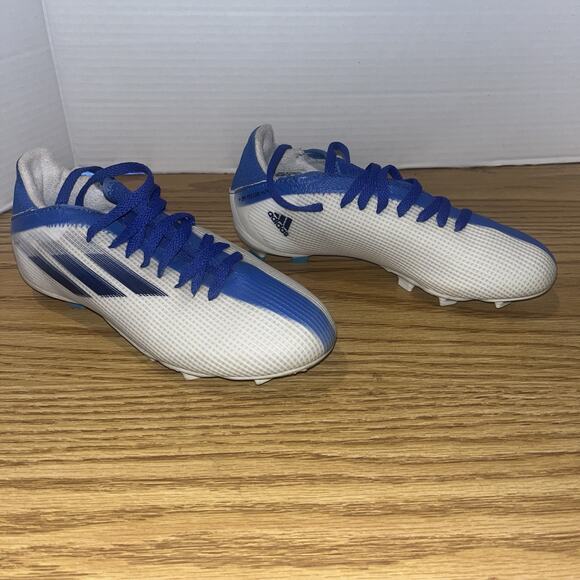 Adidas X Speedflow.3 FG Low White Legacy Indigo (GW7488) Size 2 Soccer Cleats - Picture 3 of 5
